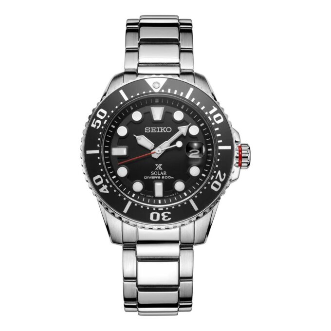 200 m Casual Black Warrior zonne-energiehorloge