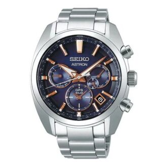 Astron GPS-horloge op zonne-energie Blauw Zilver