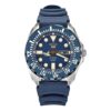 Automatisch waterbestendig herenhorloge met blauwe wijzerplaat