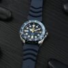 Automatisch waterbestendig herenhorloge met blauwe wijzerplaat