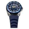 Automatisch waterbestendig herenhorloge met blauwe wijzerplaat