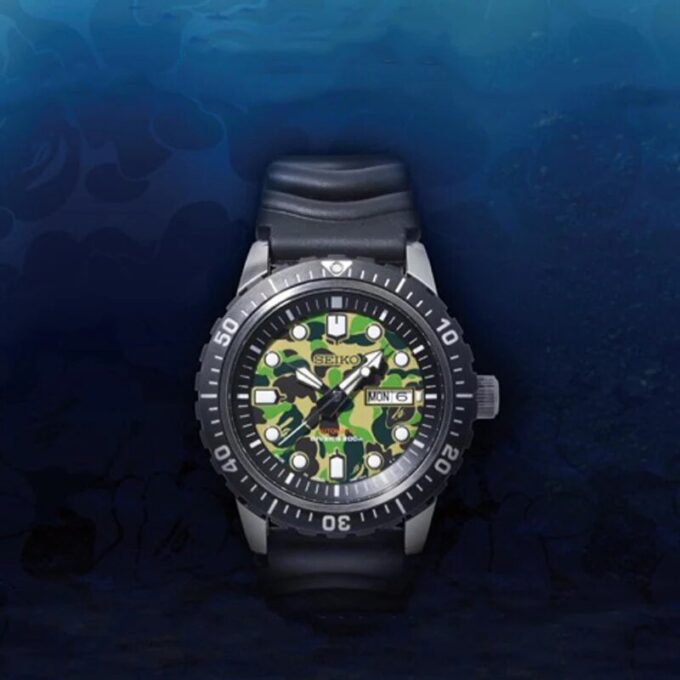 BAPE X Seiko MECHANISCH DUIKERSHORLOGE Crossover