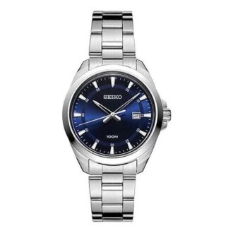 Blauw stalen band Business Casual waterdicht horloge