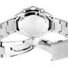 Business Casual Sport Quartz Horloge met zwarte wijzerplaat en zilveren band