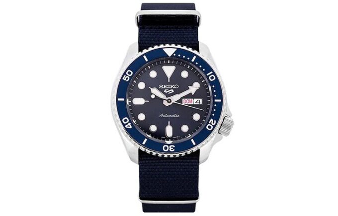 Canvas Blue No. 5-serie horloge