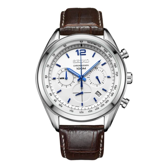 Chronograafserie Wit Blauw