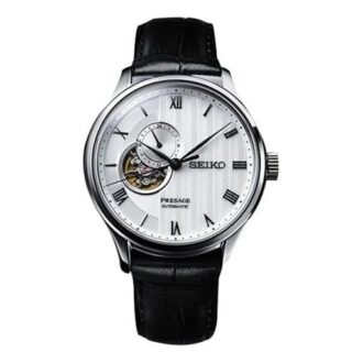Horloge Presage-serie Japan Witte wijzerplaat Riem Zakelijk 4R-uurwerk Automatisch / Mechanisch horloge