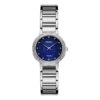 Klein quartzhorloge op zonne-energie, marineblauw
