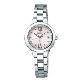Lukia-serie Solor Wave Minimalistisch klein horloge Roze Stalen band