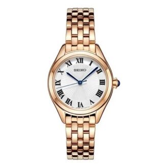 Modieus blauw-wit wijzerplaat, roségouden band, waterdicht tot 5 ATM, quartzhorloge