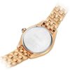 Modieus blauw-wit wijzerplaat, roségouden band, waterdicht tot 5 ATM, quartzhorloge