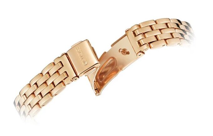 Modieus blauw-wit wijzerplaat, roségouden band, waterdicht tot 5 ATM, quartzhorloge