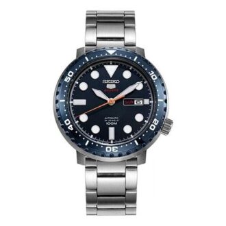 Nr. 5 Klein stalen bandje Automatisch mechanisch horloge Blauw