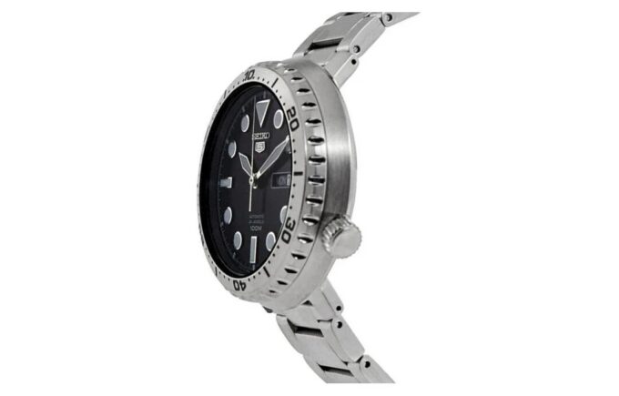 Nr. 5 Klein stalen bandje Automatisch mechanisch horloge Zwart