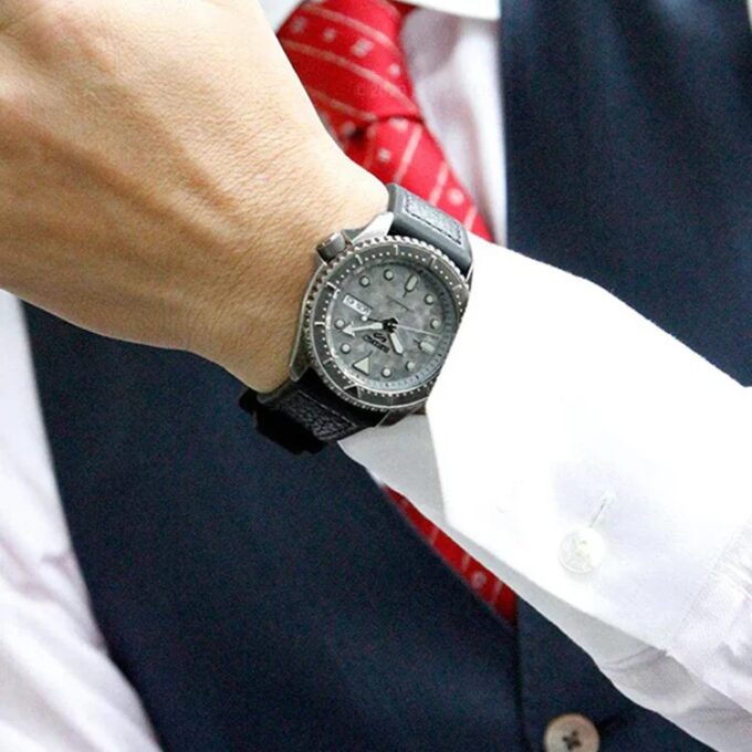 Nr. 5-serie Retro automatisch mechanisch waterdicht horloge Grijs Zwart