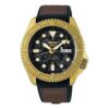 Nr. 5-serie retro automatisch mechanisch waterdicht horloge zwart bruin