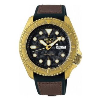 Nr. 5-serie retro automatisch mechanisch waterdicht horloge zwart bruin