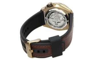 Nr. 5-serie retro automatisch mechanisch waterdicht horloge zwart bruin