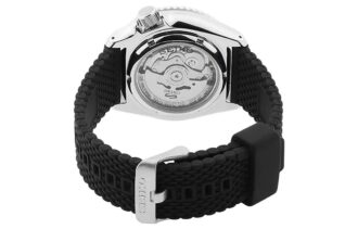 Nr. 5-serie rubberen band zwart sportief mechanisch horloge SRPD73k2