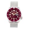 Nr. 5 Sports mechanisch horloge Wijnrood