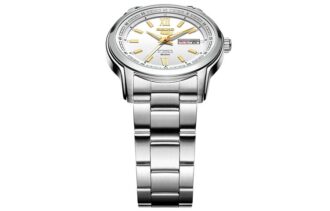 Nr. 5 Sports stalen waterdicht zakelijk mechanisch horloge Wit