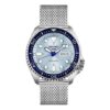 Nr. 5 Stalen band waterdicht automatisch mechanisch horloge blauw zilver