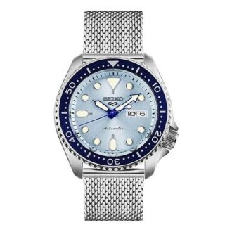 Nr. 5 Stalen band waterdicht automatisch mechanisch horloge blauw zilver