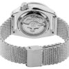 Nr. 5 Stalen band waterdicht automatisch mechanisch horloge blauw zilver