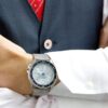 Nr. 5 Stalen band waterdicht automatisch mechanisch horloge blauw zilver