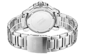 Premier-serie stalen horloge met blauwe wijzerplaat en saffierglas