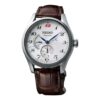 Presage automatisch mechanisch horloge met witte wijzerplaat en bruine band
