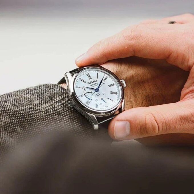 Presage-serie emaille automatisch mechanisch casual zakelijk horloge