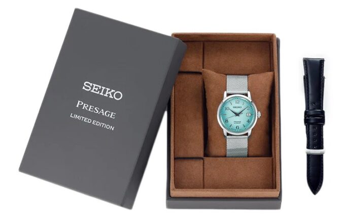 Presage-serie stalen horloge blauw