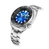Prospex-serie met saffierglas, blauwe wijzerplaat en stalen band, mechanisch horloge, waterdicht tot 200 meter