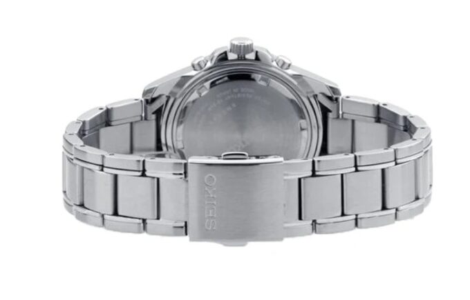 Quartz Business Casual Sports horloge met zwarte wijzerplaat en zilveren band
