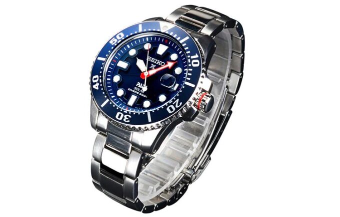 Seiko X PADI Eco Drive Zilver/Blauw