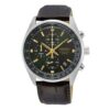 Three Eyes sportief zakelijk horloge met riem Zwart