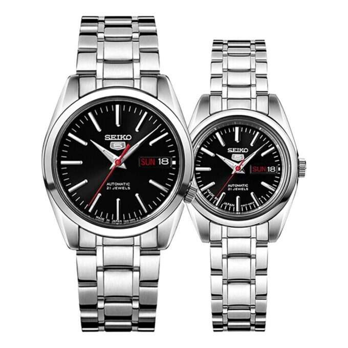 Unisex Mechanisch Zwart/Zilver SNKL45J1+SYMK17J1