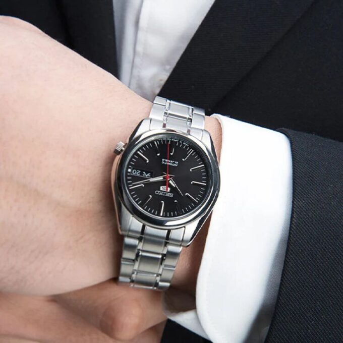 Unisex Mechanisch Zwart/Zilver SNKL45J1+SYMK17J1