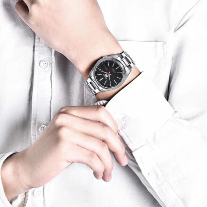 Unisex Mechanisch Zwart/Zilver SNKL45J1+SYMK17J1