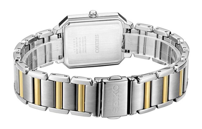 Vierkant stalen band Minimalistisch quartzhorloge Wit