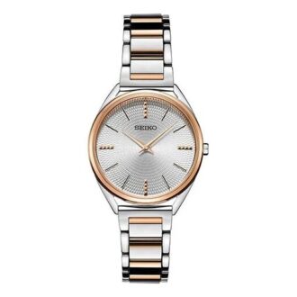 Waterdicht quartz zilver/roségoud/wit