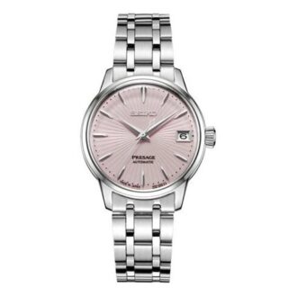 Waterdichte Presage-serie 50 Crèmekleurig Mechanisch Roze