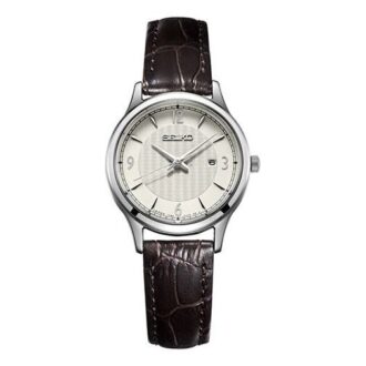 Waterdichte quartzhorloges wit/bruin