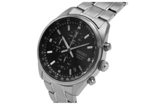 Zakelijk stalen bandhorloge Zwart